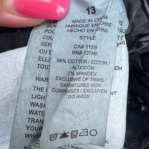 Garage black high‎ waist jeggings size 13 - Picture 5 of 8